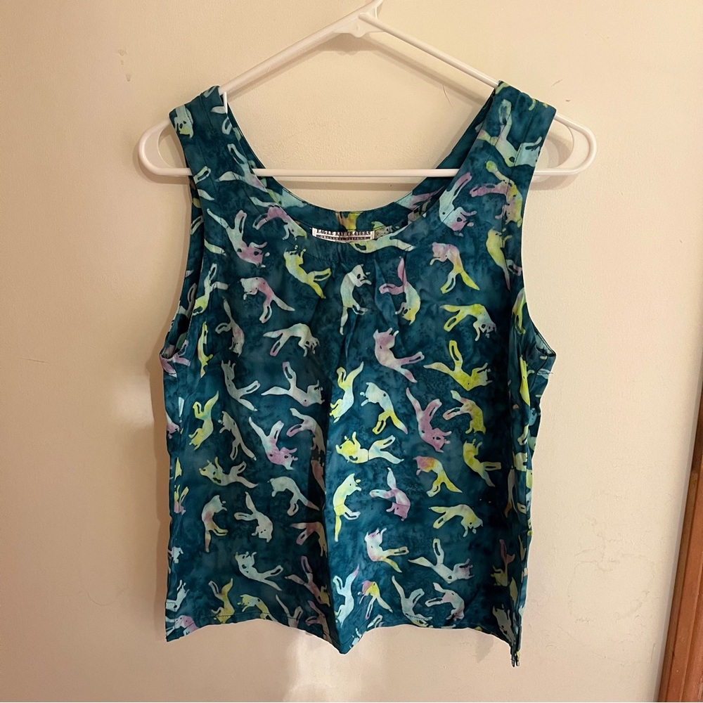 Eagle Ray Traders Tie Dye Fox Print Tank